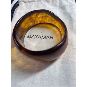 Amber Bangle - Thick Bracelet